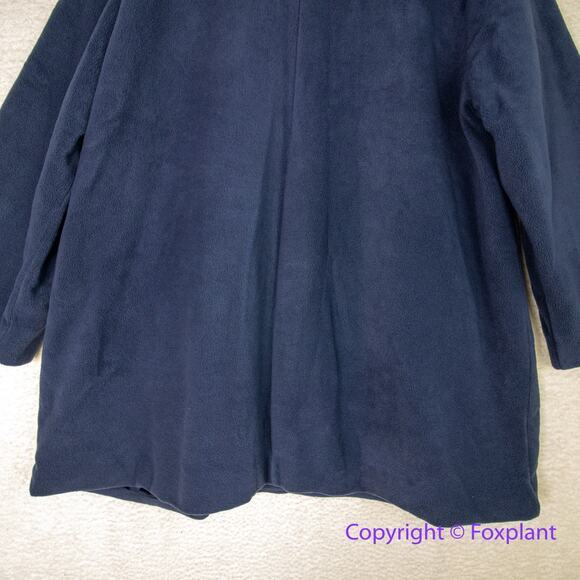 Woman Within Women's Plus Size‎ Fleece Swing Funnel-Neck Coat blue , size 4X - Picture 13 of 15
